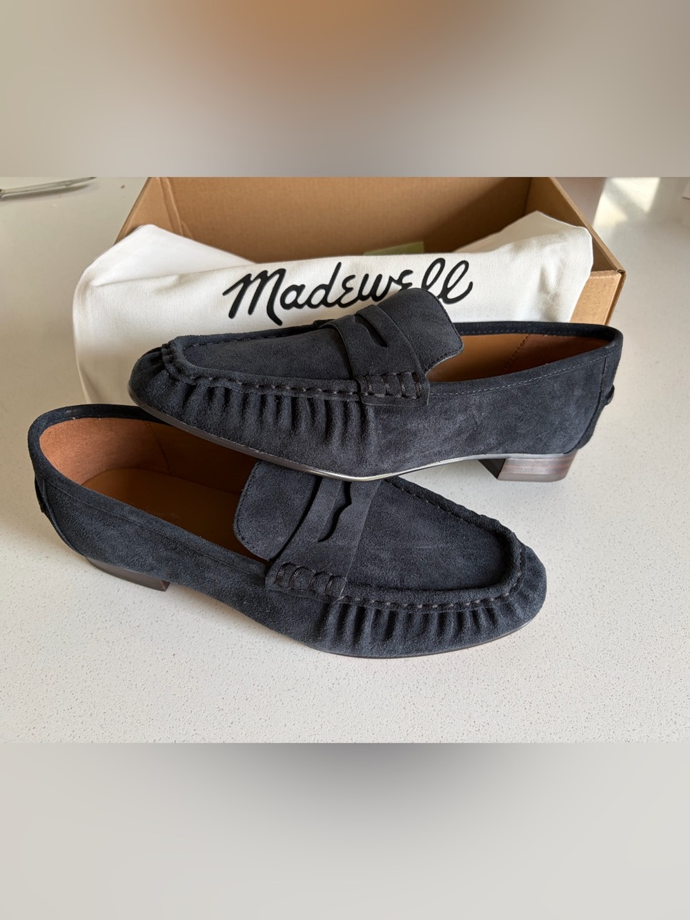 Madewell Ashley Ruched Suede Loafer